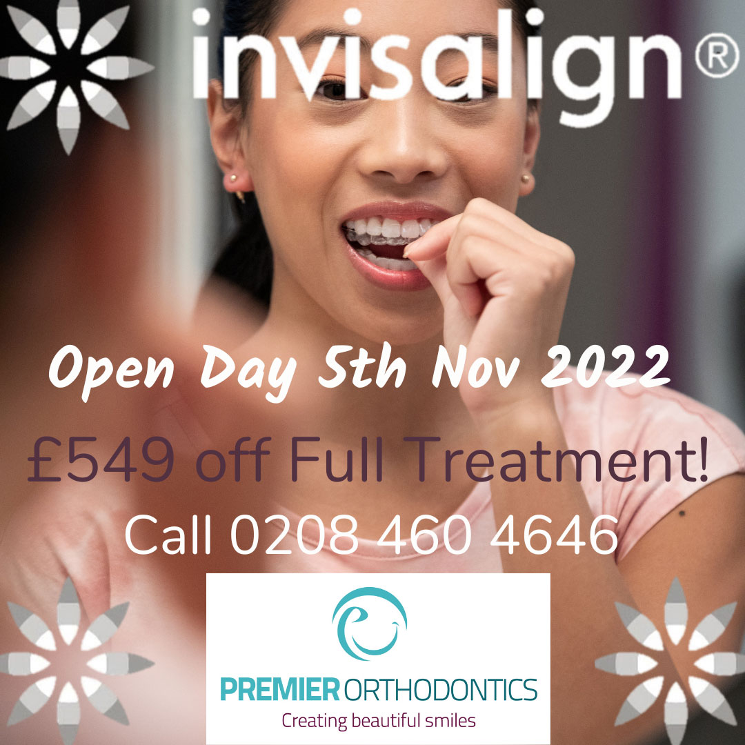 Invisalign Braces Promotions Open Day 5 November 2022 by Premier Orthodontics